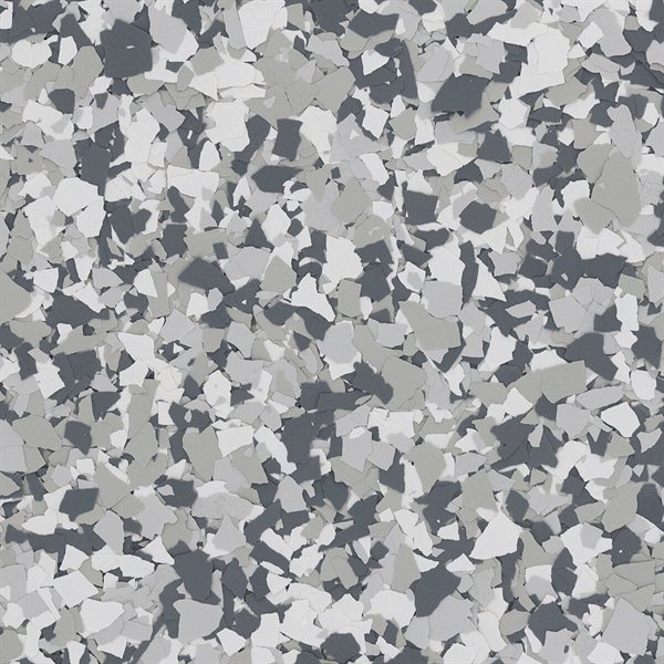 Gravel. Light grey and white.